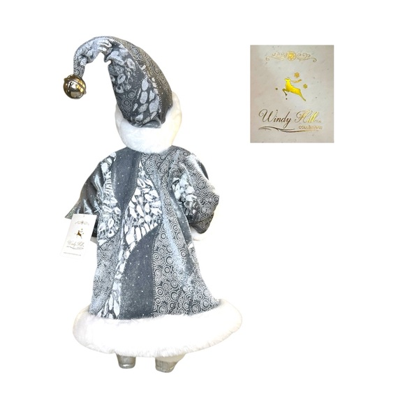 Windy Hill Collection France French Parisian Eiffel Tower 16" silver Santa Claus - Picture 2 of 5